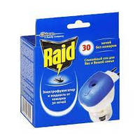 Raid комплект (эл.фумигатор+жидкость) с регулятором интенсивности 30 ночей без комаров