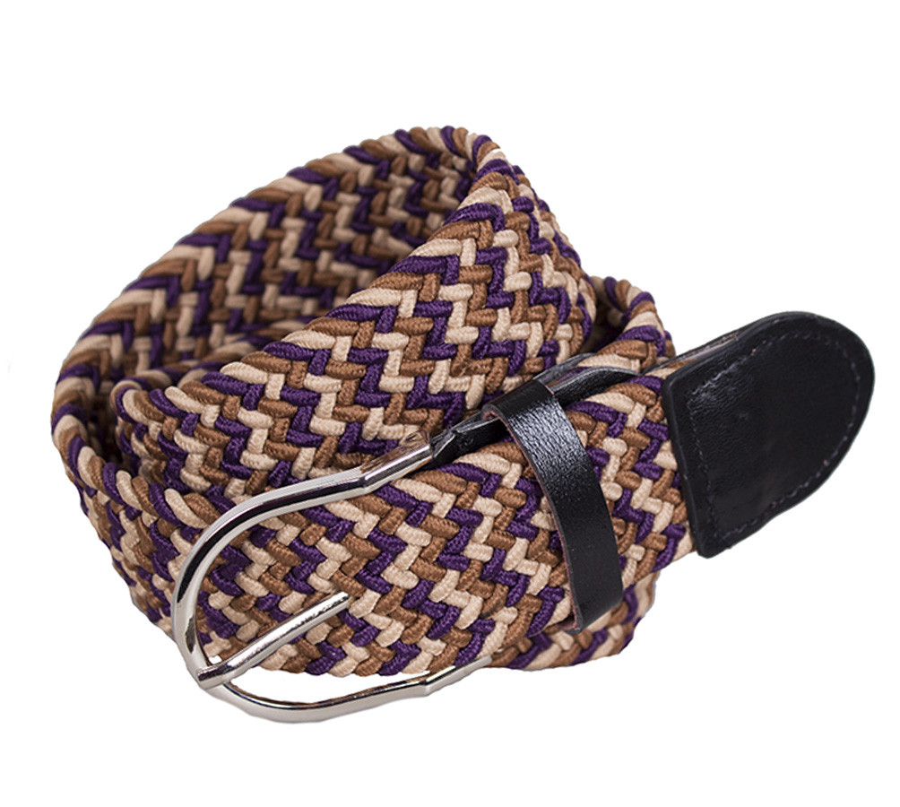 Чоловічий ремінь текстильний під джинси RECOL2677-6 Коричневий, фото 1