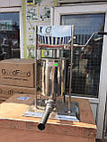 Шприц професійний ковбасний вертикальний VEKTOR-GRT10L 10 літрів, фото 8