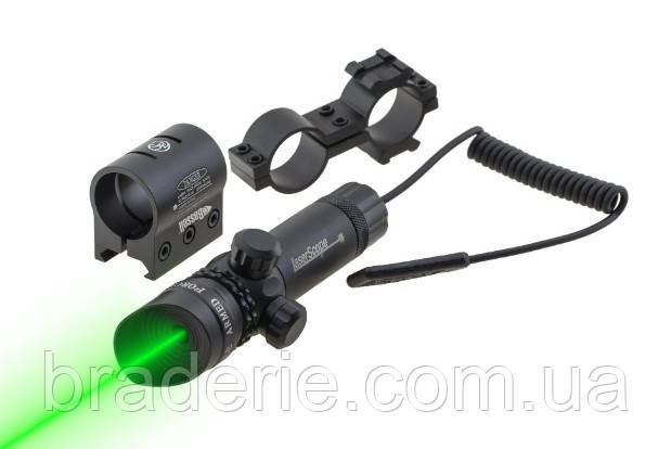 Лазерний цілевказівник JG1/3G Bassell зелений промінь, фото 2