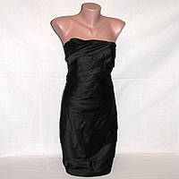 Черное коктейльное платье на стройную девушку р. S 42