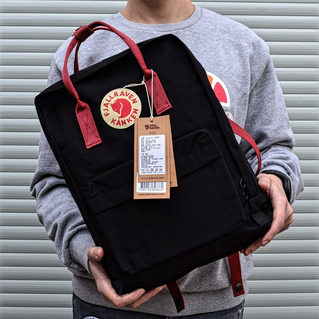 black and red kanken