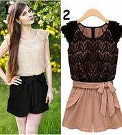 Комбінезон Бежевий з чорним