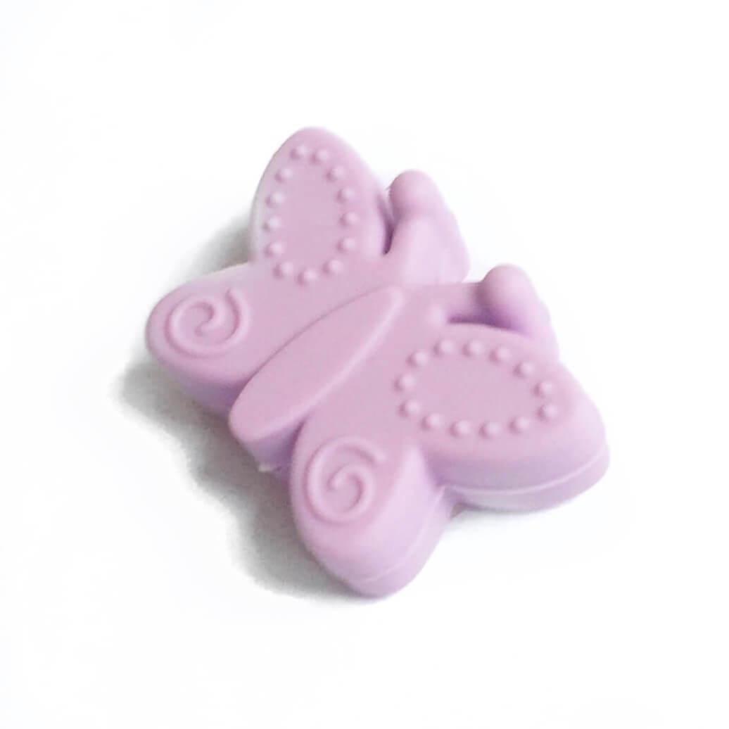 Намистина Метелик (лаванда) силіконова, фото 1