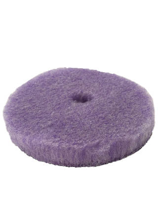 Полірувальний круг з отвором гібридна шерсть - Purple Foamed Wool Buffing/Polishing 125 мм (58-32525WH-1), фото 1