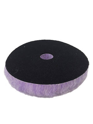 Полірувальний круг з отвором гібридна шерсть - Purple Foamed Wool Buffing/Polishing 125 мм (58-32525WH-1), фото 2