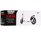 Міський самокат для дорослих Scooter iTrike SR 2-024-2, білий з чорними колесами, фото 4