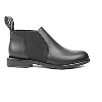 Черевики жіночі Челсі 39 розмір Woman's heel чорні із натуральної шкіри на квадратному каблуці
