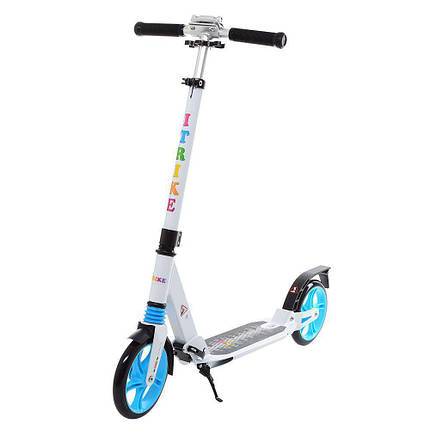 Міський самокат для дорослих Scooter iTrike SR 2-024-2, білий з синіми колесами, фото 1