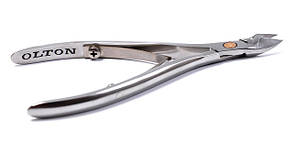 Накожниці Olton M (9-10 мм) + чохол із натуральної шкіри. Пилочка для нігтів в подарунок.