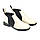 Черевики Челсі жіночі woman's heel молочні з чорними вставками і квадратним каблуком, фото 2