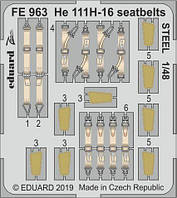 He 111H-16 seatbelts STEEL. 1/48 EDUARD FE963