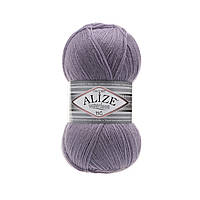 Alize SUPERLANA TIG (Суперлана Тіг) №257 лаванда (Пряжа напіввовняна, нитки для в'язання)