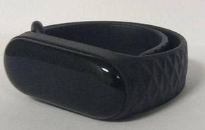 Силіконовий ремінець для Xiaomi Mi Band 3/4 rhombus black, фото 2