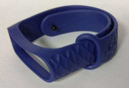 Силіконовий ремінець для Xiaomi Mi Band 3/4 Rhombus Dark Blue, фото 2