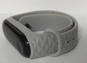 Силіконовий ремінець для Xiaomi Mi Band 3/4 Rhombus Gray, фото 2
