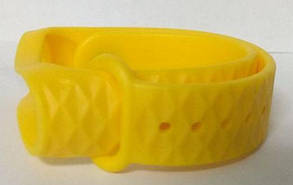 Силіконовий ремінець для Xiaomi Mi Band 3/4 Rhombus Yellow, фото 2