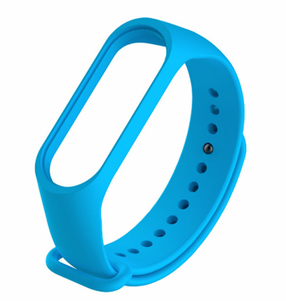 Силіконовий ремінець для Xiaomi Mi Band 3/4 Blue, фото 2