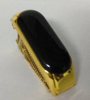 Сталевий ремінець для Xiaomi Mi Band 3 - Milanese Design gold, фото 2