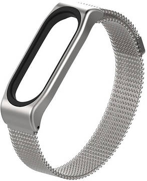 Сталевий ремінець для Xiaomi Mi Band 3 Milanese Loop silver, фото 2