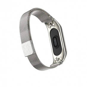 Сталевий ремінець для Xiaomi Mi Band 3 Milanese Loop silver, фото 2