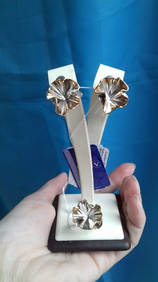 Срібний комплект без вставок Неаполь