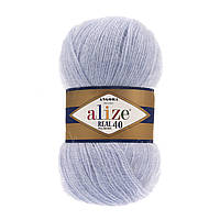 Alize ANGORA REAL 40 (Ангора Реал 40) №51 светло-голубой (Полушерстяная пряжа, нитки для вязания)