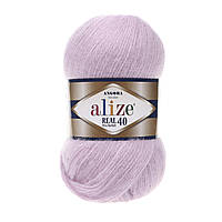 Alize ANGORA REAL 40 (Ангора Реал 40) №27 ліловий (Напіввовняна пряжа, нитки для в'язання)