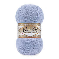 Alize ANGORA GOLD (Ангора Голд) № 40 голубой (Шерстяная пряжа ангора, нитки для вязания)