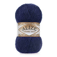 Alize ANGORA GOLD (Ангора Голд) № 58 темно-синій (Вовняна пряжа ангора, нитки для в'язання)
