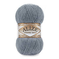 Alize ANGORA GOLD (Ангора Голд) № 87 вугільно-сірий (Вовняна пряжа ангора, нитки для в'язання)