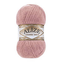 Alize ANGORA GOLD (Ангора Голд) № 144 темна пудра (Вовняна пряжа ангора, нитки для в'язання)