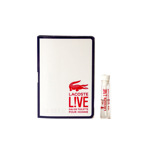 Чоловіча брендова туалетна вода Lacoste Live 2ml оригінальний пробник, свіжий водяний фужерний аромат