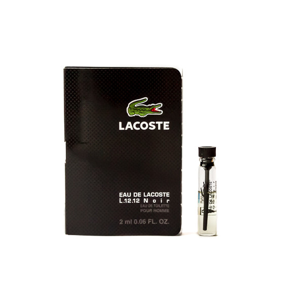 Чоловіча брендова туалетна вода Lacoste Eau De Lacoste Noir 2ml пробник оригінал, деревний фужерний аромат