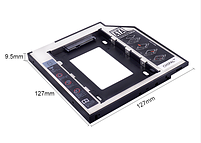 Caddy Кишеня для HDD SATA 9.5 mm другий диск замість приводу OptiBuy AP, фото 3