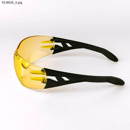 Окуляри чоловічі спортивні чорні з жовтими лінзами - 10-8638, фото 2