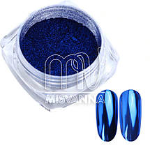 Зеркальная втирка пудра №12 синий, фото 2