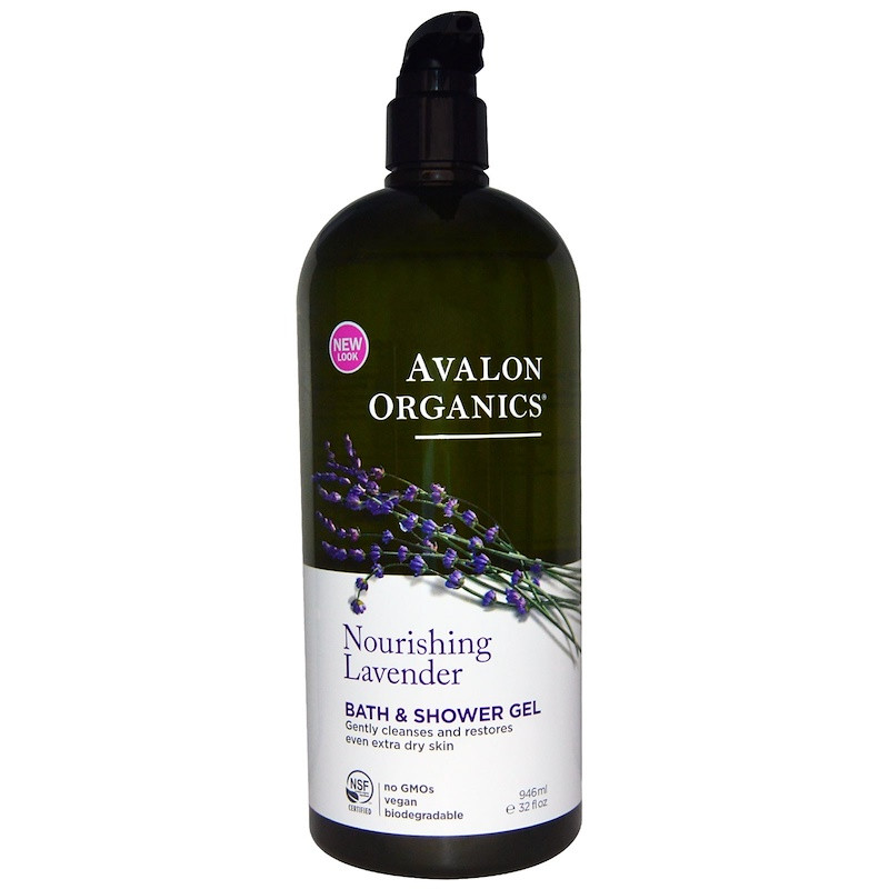 Гель для ванни і душа Avalon Organics "Nourishing Lavender Bath & Shower Gel" з маслом лаванди (946 мл)