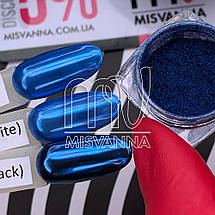 Дзеркальна втирка пудра Platinum Mirror, MP-11 блакитна, фото 5