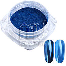 Дзеркальна втирка пудра Platinum Mirror, MP-11 блакитна, фото 2