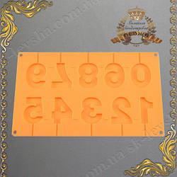 Форма силіконова 3D Цифри на паличці