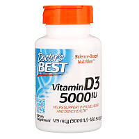 Vitamin D3 125 мкг 5000 IU Doctor's Best 180 капсул