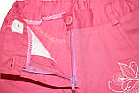 Штани-бриджі рожеві з вишивкою для дівчинки, ріст 122 см, 128 см, Бембі, фото 4