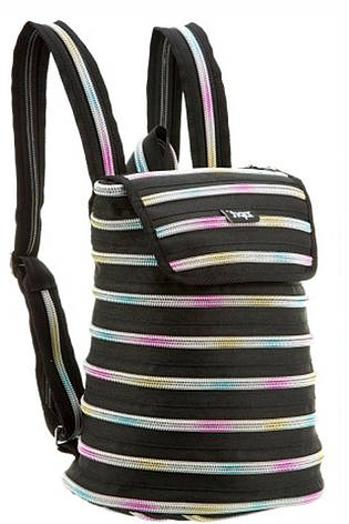 Рюкзак Zipit Zipper Black & Rainbow Teeth (ZBPL-10), фото 1