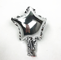 Куля фольгована зірка СРІБЛО, 4 дюйма (12 см)