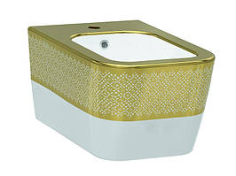 Halley Біде білий/декор золото 3206-2605-1101 IDEVIT