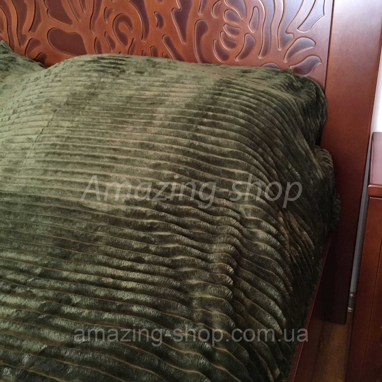 Покривало-плед <unk> Велюрове <unk> Бамбукове покривало <unk> Шарпей <unk> Смужка. Євророзмір., фото 1