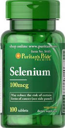 Selenium 100 мкг Puritan's Pride 100 таблеток