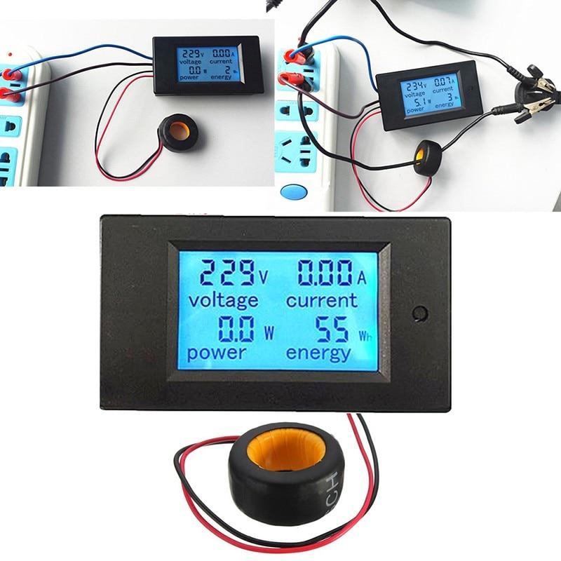 Энергометр, Ватметр, Амперметр, вольтметр PZEM-061 LCD AC 80V-260V 100A//22000W