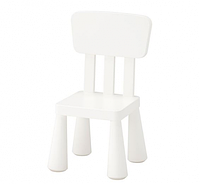 Детский стул IKEA MAMMUT, для помещения и на открытого воздуха, белый, 403.653.71